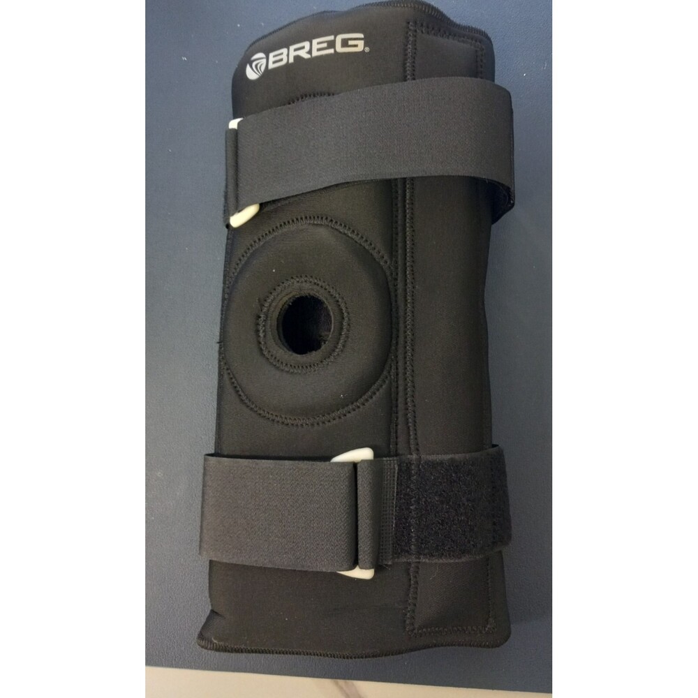 NEW....Breg Black Hinged Knee Sleeve Circle Buttress 1/8 in Brace Adult Medium - Picture 2 of 5